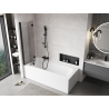 Mexen Mist 2-panel left shower screen 100 x 150 cm, transparent, black - 8A9-100-002-70-00-L