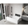 Mexen Mist paratia per vasca da bagno a 2 ante sinistra 100 x 150 cm, trasparente, nero - 8A9-100-002-70-00-L