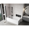 Mexen Mist 2-panel left shower screen 110 x 150 cm, transparent, black - 8A9-110-002-70-00-L