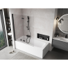 Mexen Mist shower screen 2-panel left 130 x 150 cm, transparent, black - 8A9-130-002-70-00-L