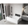 Mexen Mist 2-panel left shower screen 140 x 150 cm, transparent, black - 8A9-140-002-70-00-L
