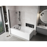 Mexen Mist 2-panel left shower screen 140 x 150 cm, transparent, black - 8A9-140-002-70-00-L