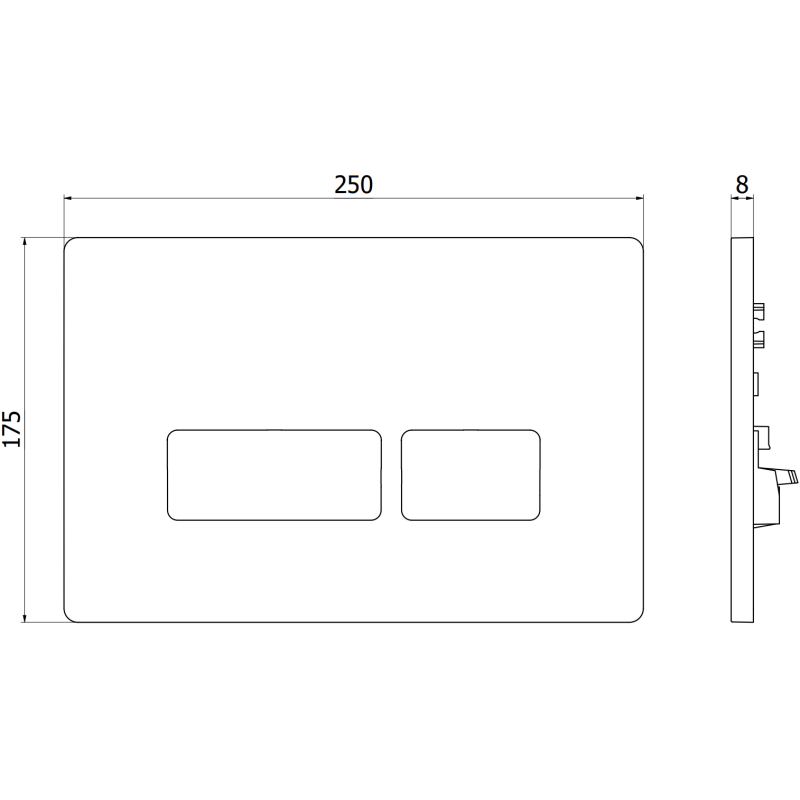 Mexen Tex 07 bouton de chasse, blanc - 6107-01