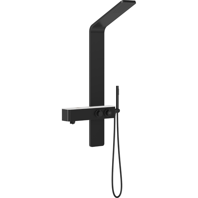 Mexen Sund Duschpaneel, schwarz - 7620-02-70