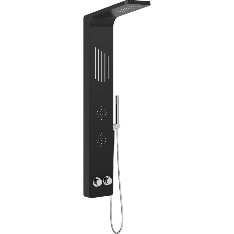 Mexen Navas pannello doccia, nero - 7627-02-70