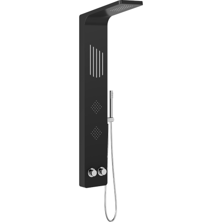 Mexen Navas Duschpaneel, schwarz - 7627-02-70