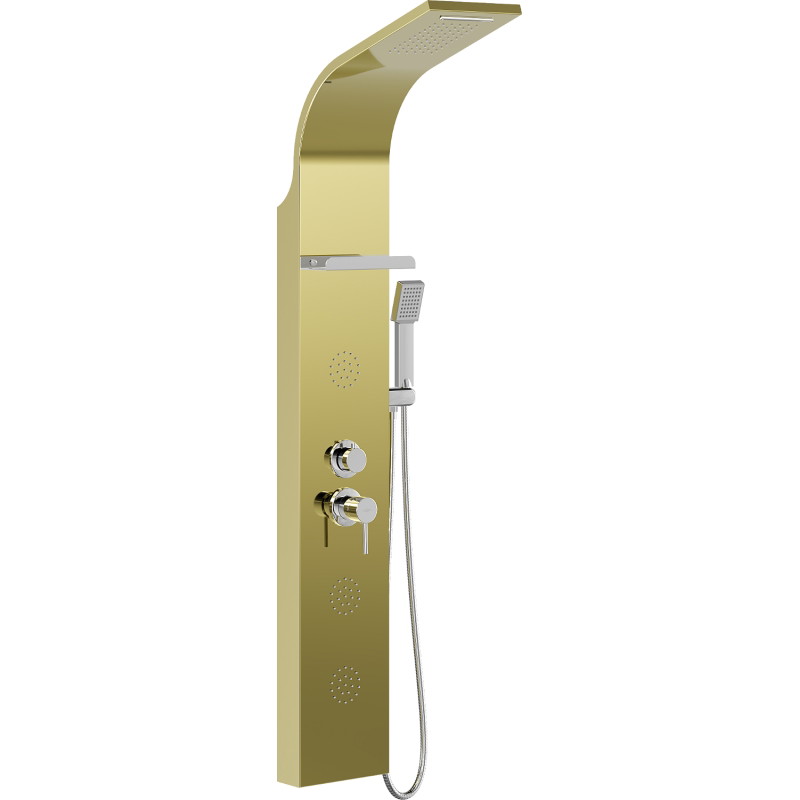 Mexen Borg douchepaneel, goud - 7615-03-50