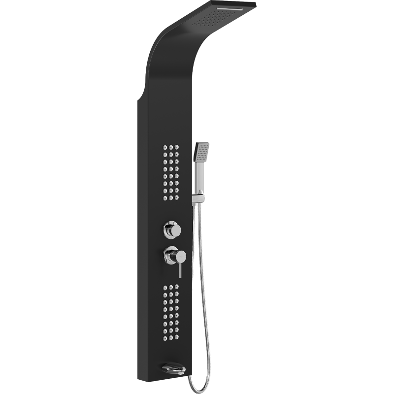 Mexen Ardo πάνελ ντους με βρύση, μαύρο - 7617-04-70