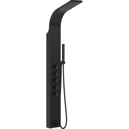 Mexen Timor tuš panel z izlivom, črni - 7621-04-70