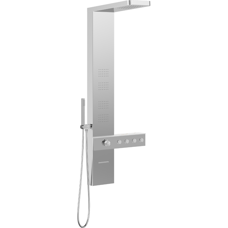 Mexen Natan douchepaneel met uitloop, chroom - 7626-04-00