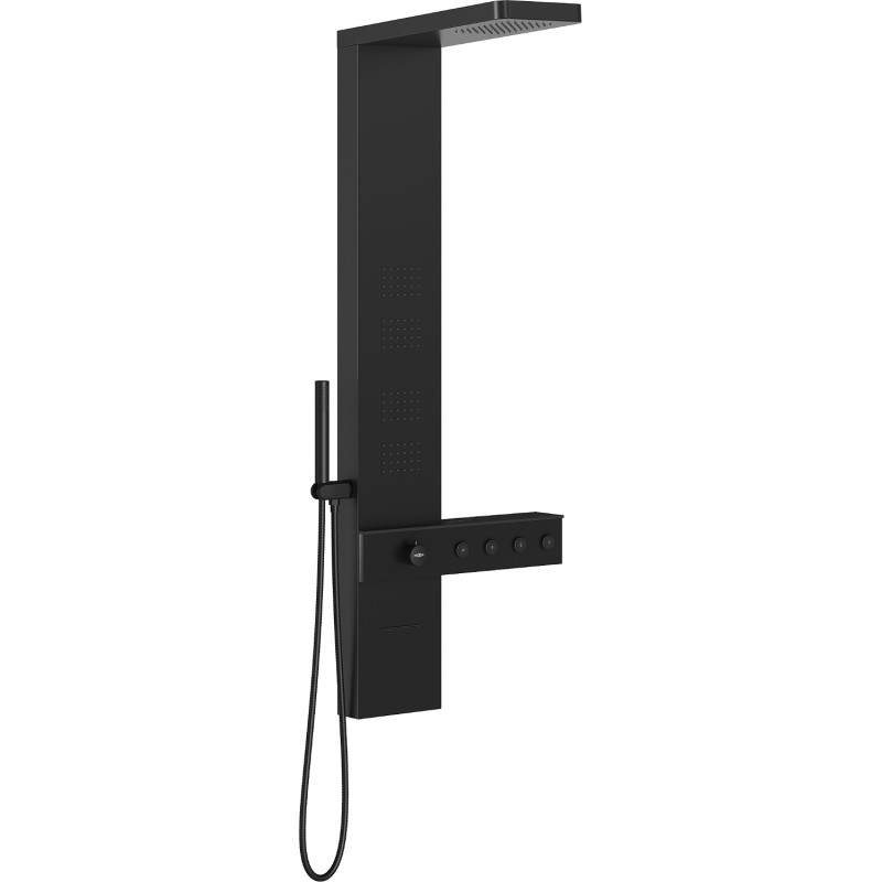 Mexen Natan painel de duche com bica, preto - 7626-04-70