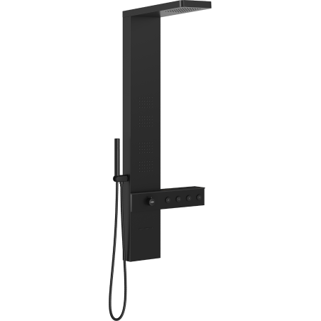 Mexen Natan painel de duche com bica, preto - 7626-04-70