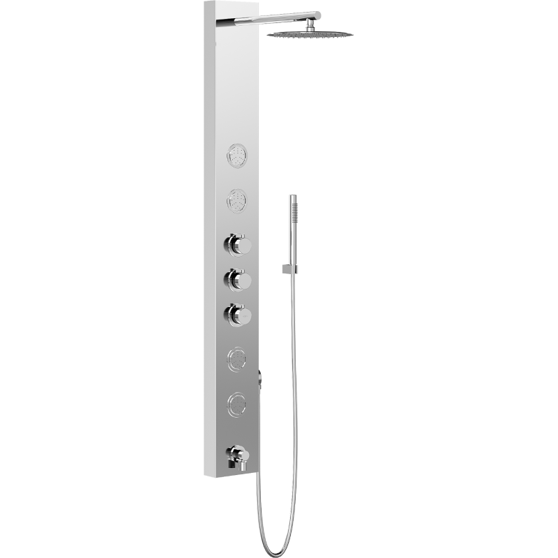 Mexen Ivo dušas panelis ar izteku, hroms - 7608-03-00