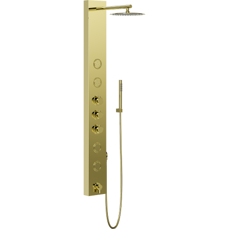 Mexen Ivo douchepaneel met uitloop, goud - 7608-03-50