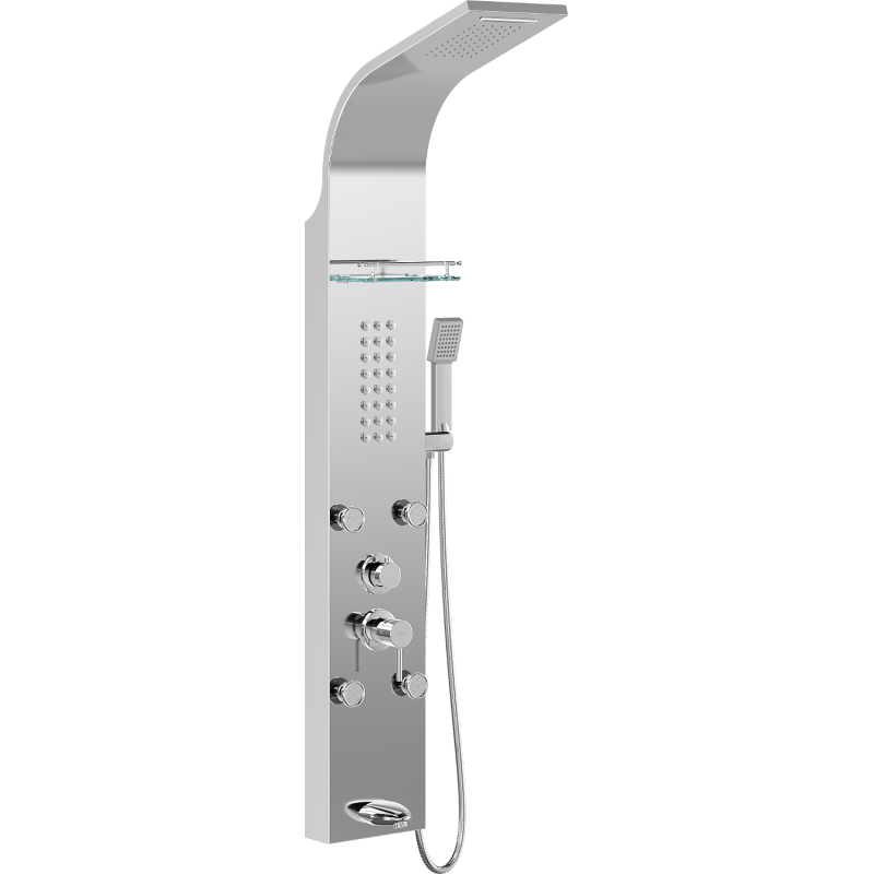 Mexen Adrox dušas panelis ar izteku, hroms - 7613-04-00