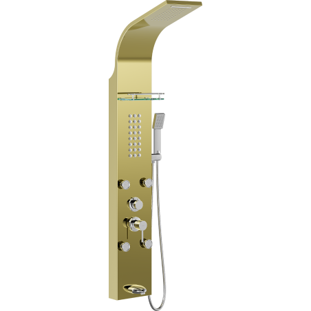 Mexen Adrox dušas panelis ar izteku, zelta - 7613-04-50