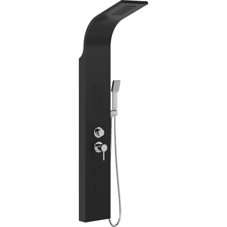 Mexen Taro shower panel, black - 7614-03-70