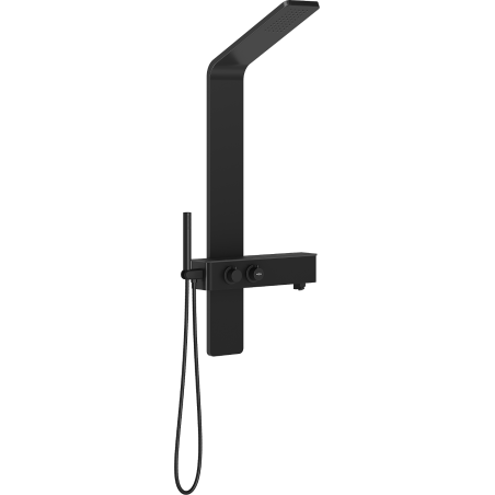 Mexen Strit painel de duche, preto - 7625-02-70
