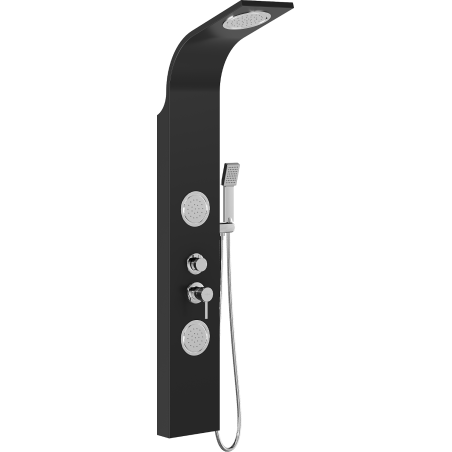 Mexen Gros shower panel, black - 7619-03-70