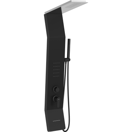 Mexen Yap panneau de douche, noir/chrome - 7612-02-77