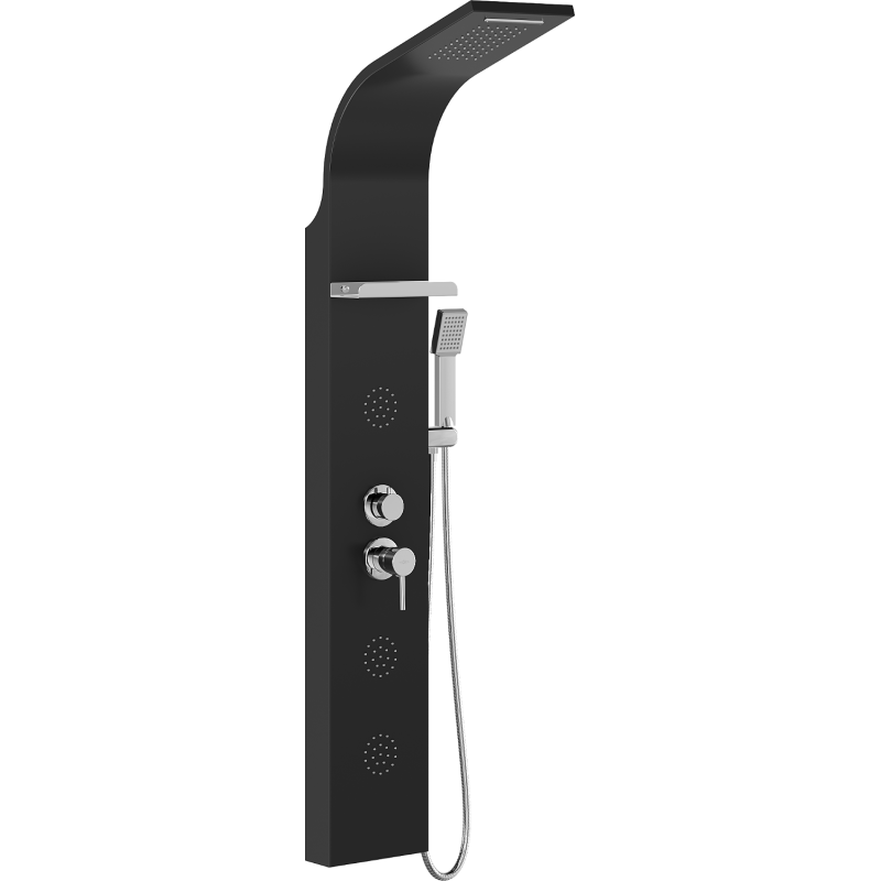 Mexen Borg Duschpaneel, schwarz - 7615-03-70
