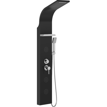 Mexen Borg panel de ducha, negro - 7615-03-70