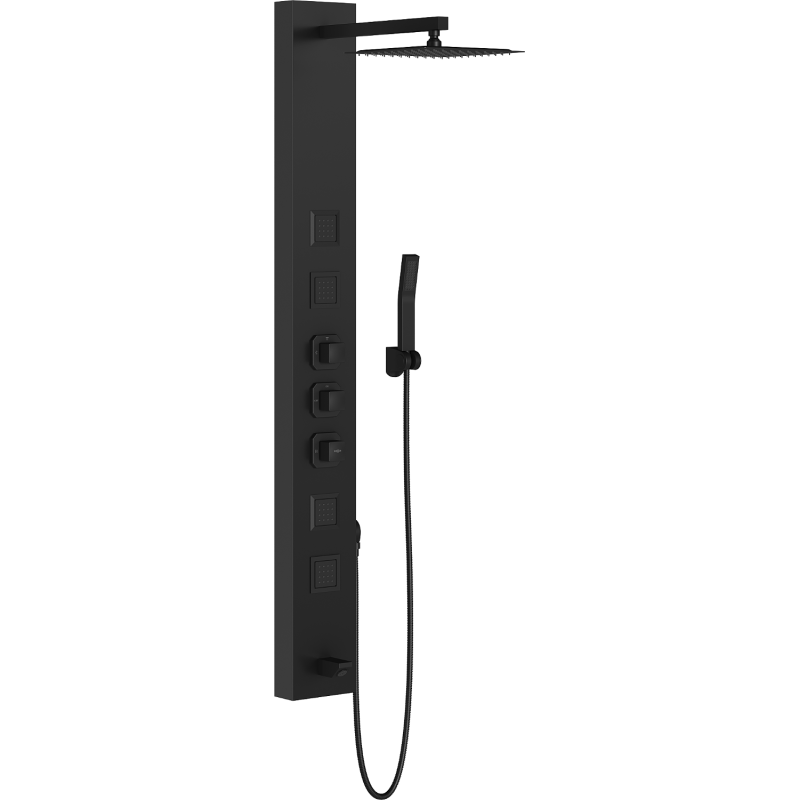 Mexen Orco panneau de douche, noir - 7607-03-70