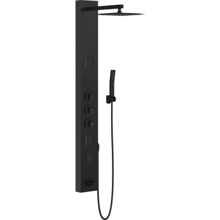 Mexen Orco panel de ducha, negro - 7607-03-70