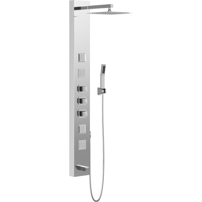 Mexen Orco douchepaneel, chroom - 7607-03-00