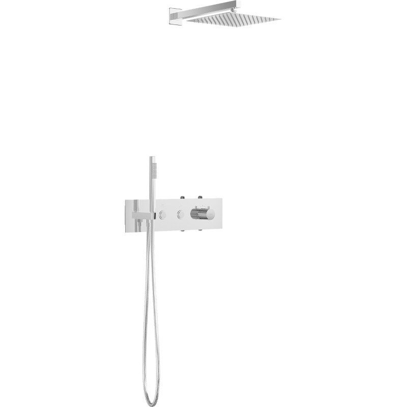 Mexen Azul conjunto de ducha empotrado, cromo - 7629-03-00