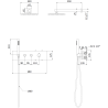 Mexen Azul ensemble de douche encastré, chromé - 7629-03-00