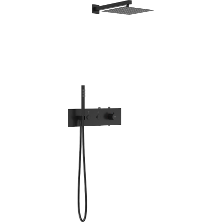 Mexen Azul εντοιχισμένο σετ ντους, μαύρο - 7629-03-70