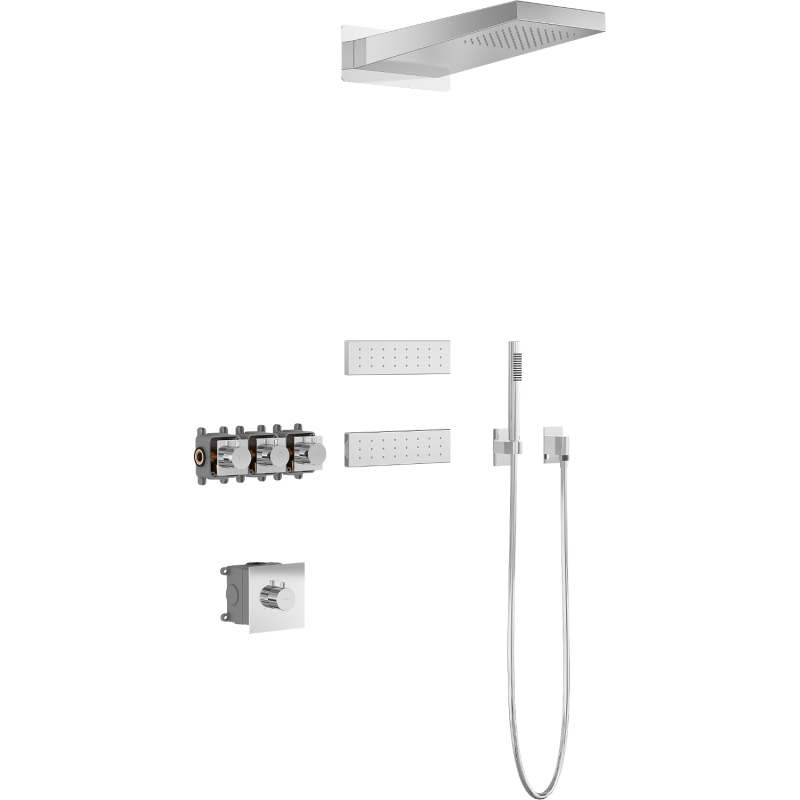 Mexen Fall Unterputz-Duschset, Chrom - 7602-04-00