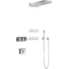 Mexen Fall conjunto de chuveiro embutido, cromado - 7602-04-00