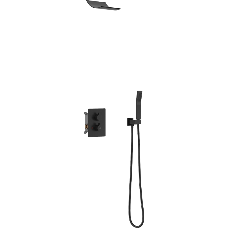 Mexen Salto duschset inbyggt, svart - 7604-02-70