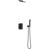 Mexen Salto Σετ ντους εντοιχισμένο, μαύρο - 7604-02-70
