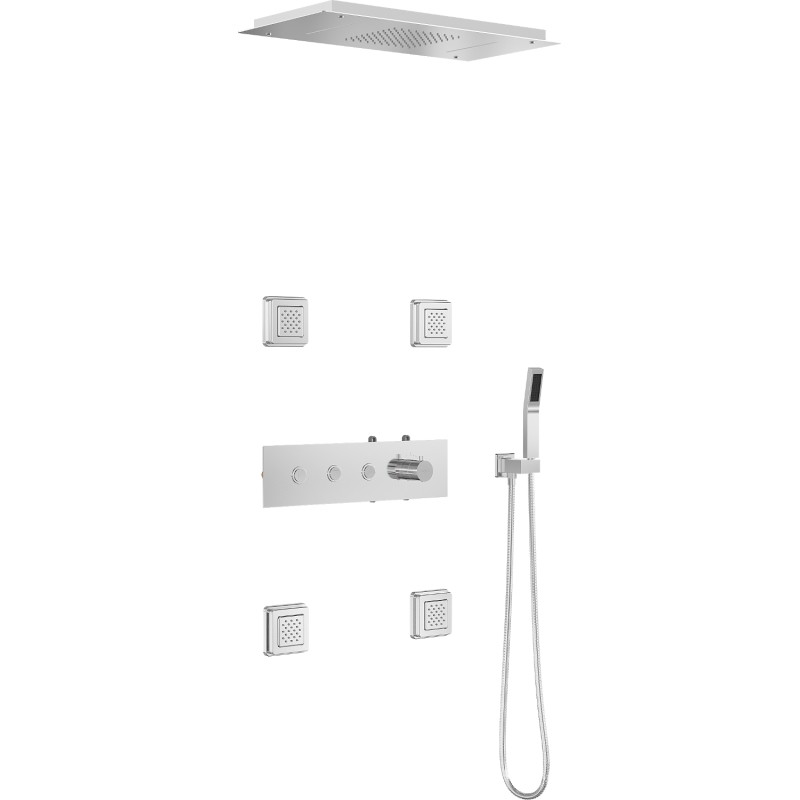 Mexen Soler concealed shower set, chrome - 7601-04-00