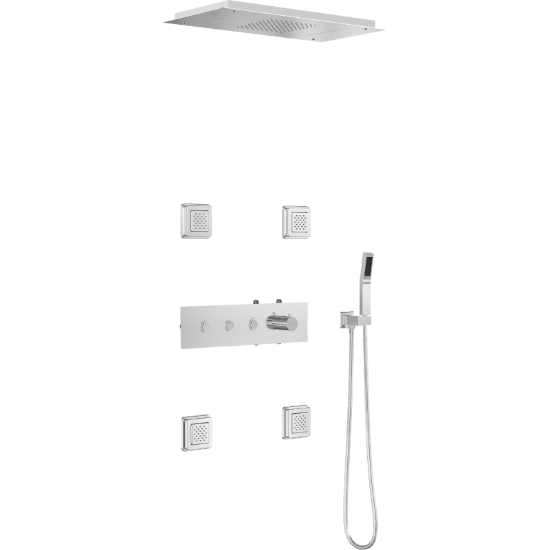 Mexen Soler conjunto de ducha empotrado, cromo - 7601-04-00
