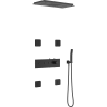 Mexen Soler set doccia ad incasso, nero - 7601-04-70