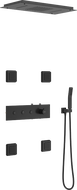Mexen Soler black concealed shower set - 7601-04-70