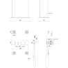Mexen Soler black concealed shower set - 7601-04-70