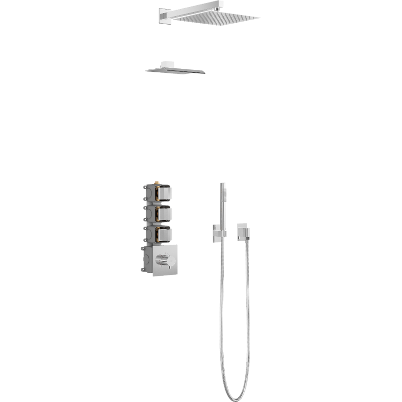 Mexen Boka iebūvējamais dušas komplekts, hroms - 7603-03-00