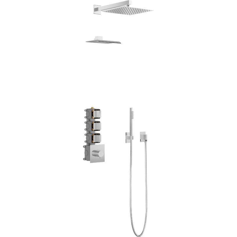 Mexen Boka inbouw douche set, chroom - 7603-03-00