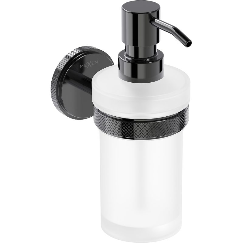 Mexen Gravo dozownik do mydła, black chrome - 70A93058-73