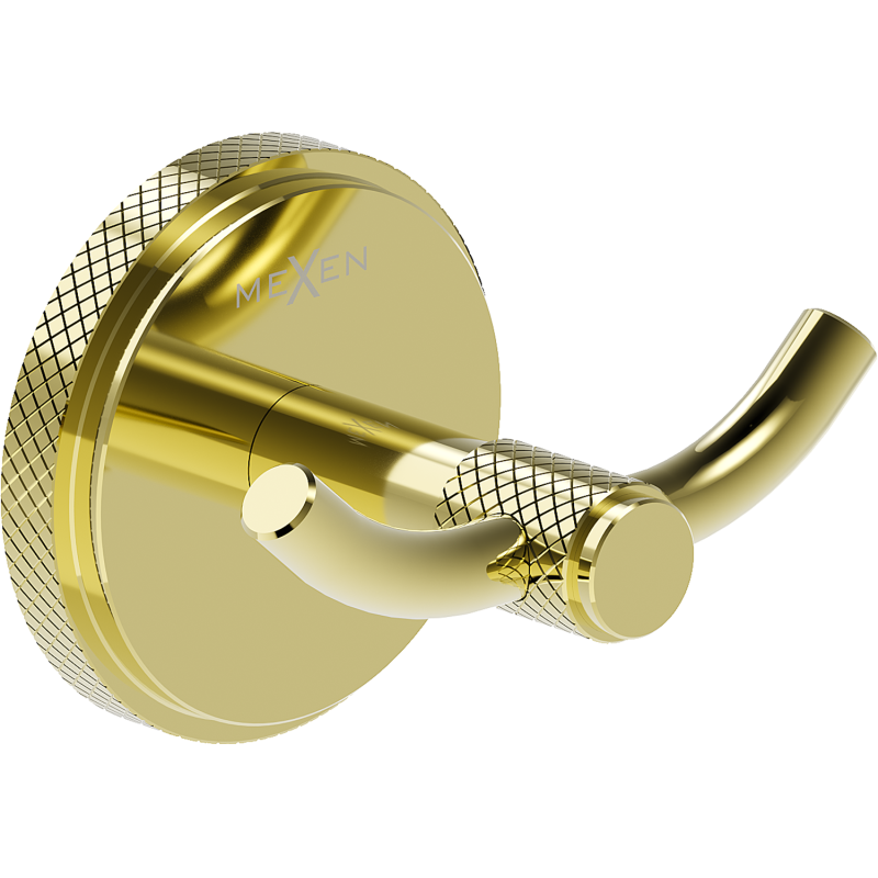 Mexen Gravo διπλός γάντζος για πετσέτα, χρυσός - 70A93012-50