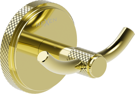 Mexen Gravo dvojni kavelj za brisačo, zlat - 70A93012-50