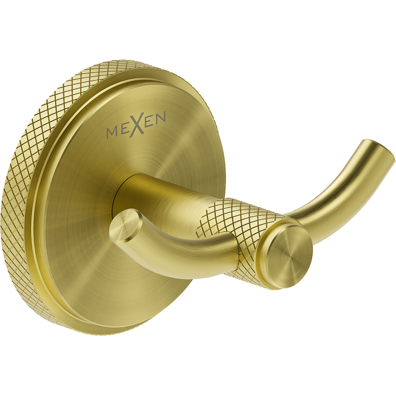 Mexen Gravo διπλό άγκιστρο για πετσέτα, βουρτσισμένο χρυσό - 70A93012-55