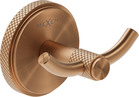 Mexen Gravo dvojni kavelj za brisačo, brušen baker - 70A93012-65