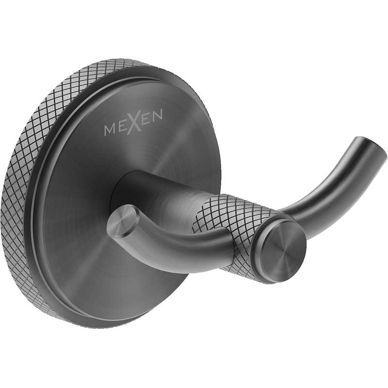 Mexen Gravo dvojni kavelj za brisačo, brušeno sivo - 70A93012-66