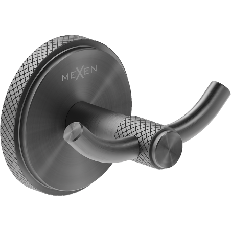 Mexen Gravo διπλός γάντζος για πετσέτα, βουρτσισμένο γκρι όπλου - 70A93012-66